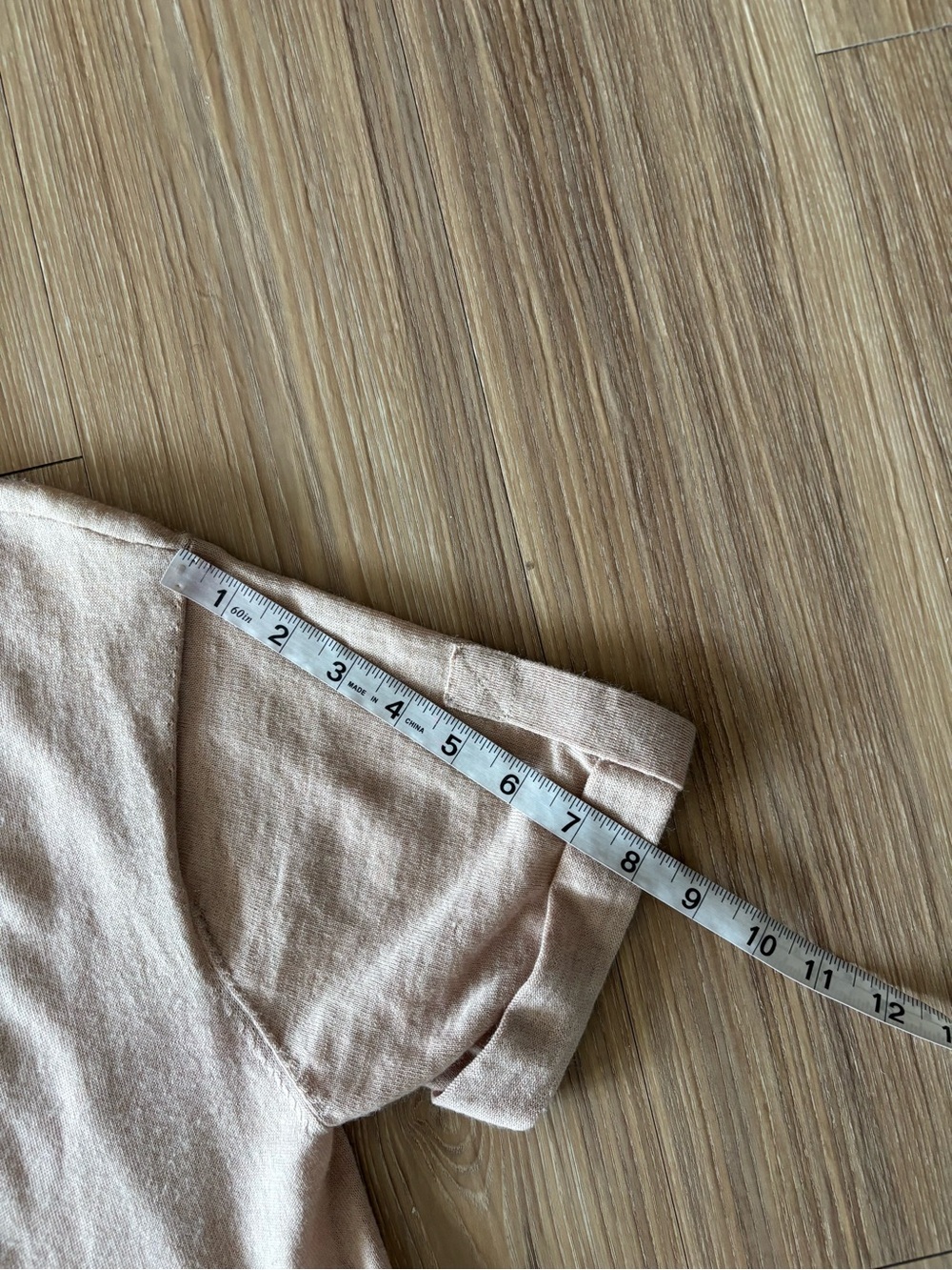 VTG LOFT Cardigan Sweater Tan Wool Open Short Sleeve Pockets Womens S Preppy Y2K - Picture 5 of 9